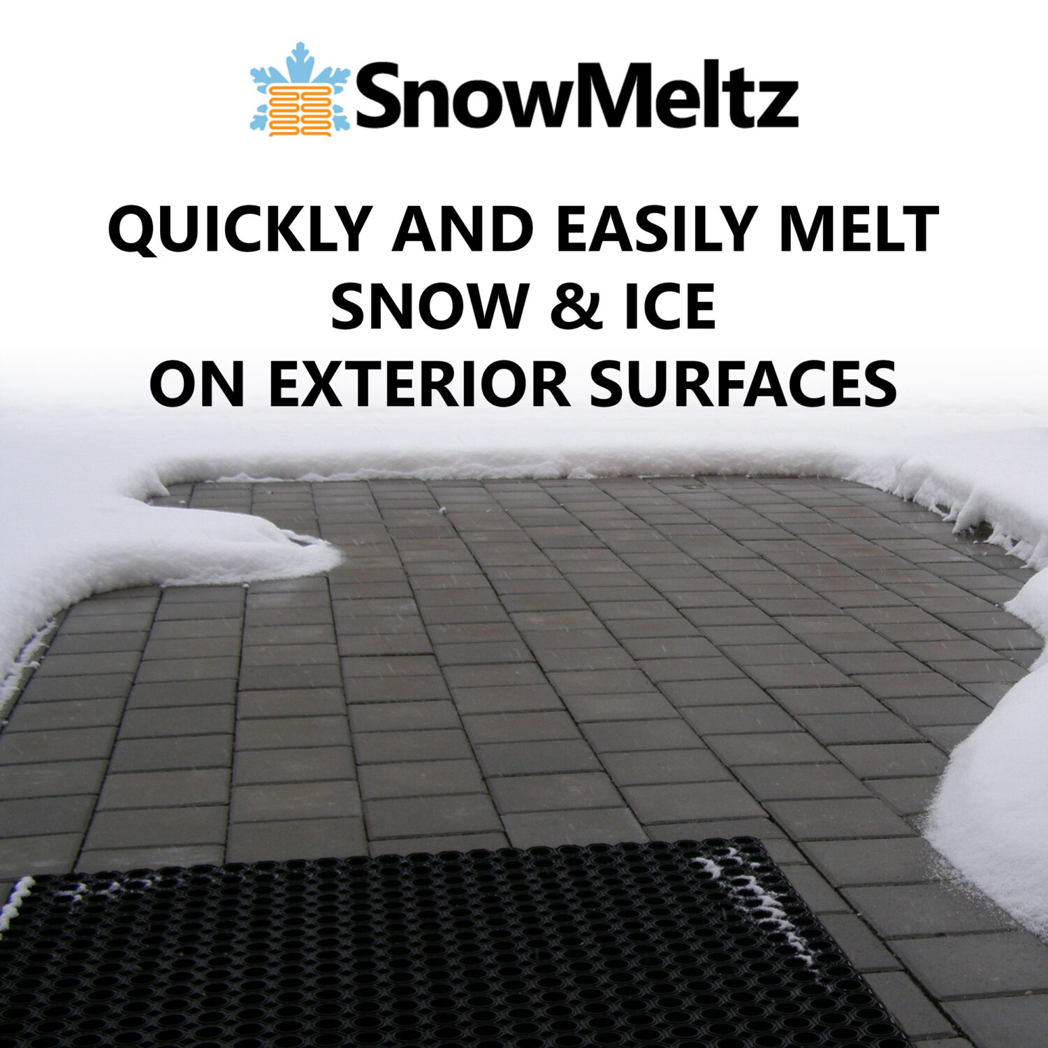 SnowMeltz electric snow melting system for driveways and walkways - working